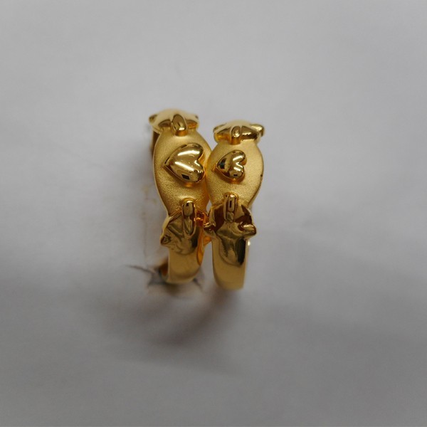 22 kt gold casting fancy couple rings