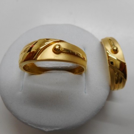 22 kt gold casting fancy couple rings