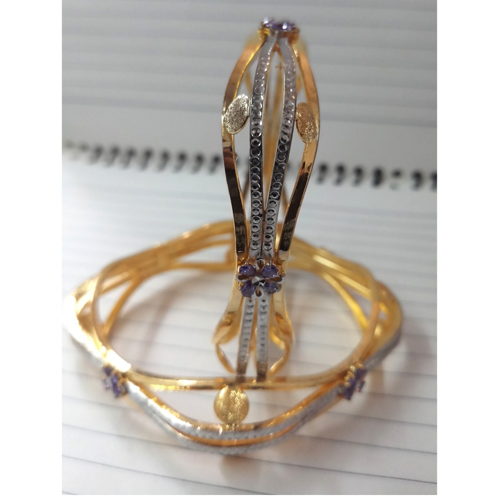 22KT Gold Fancy Copper Kadali Bangle