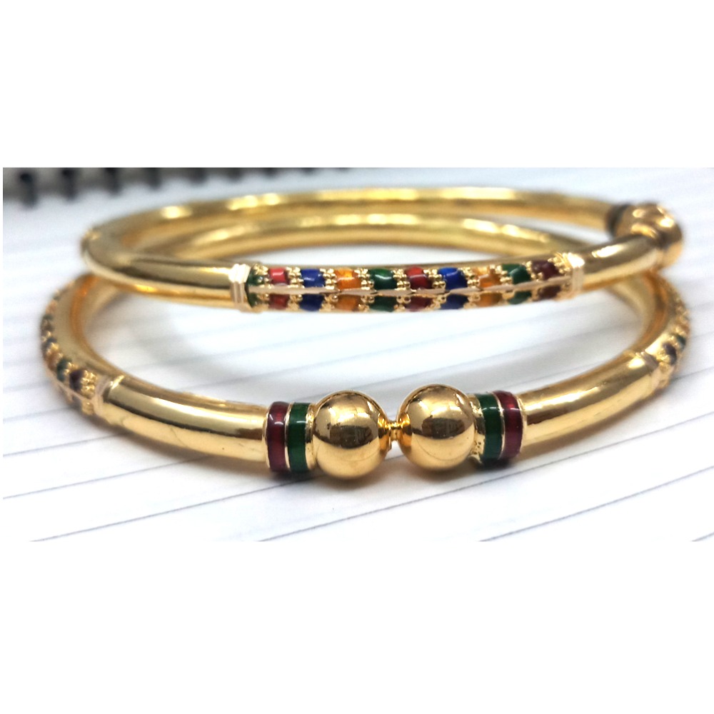 916 Gold Stylish Copper Kadali Bangle