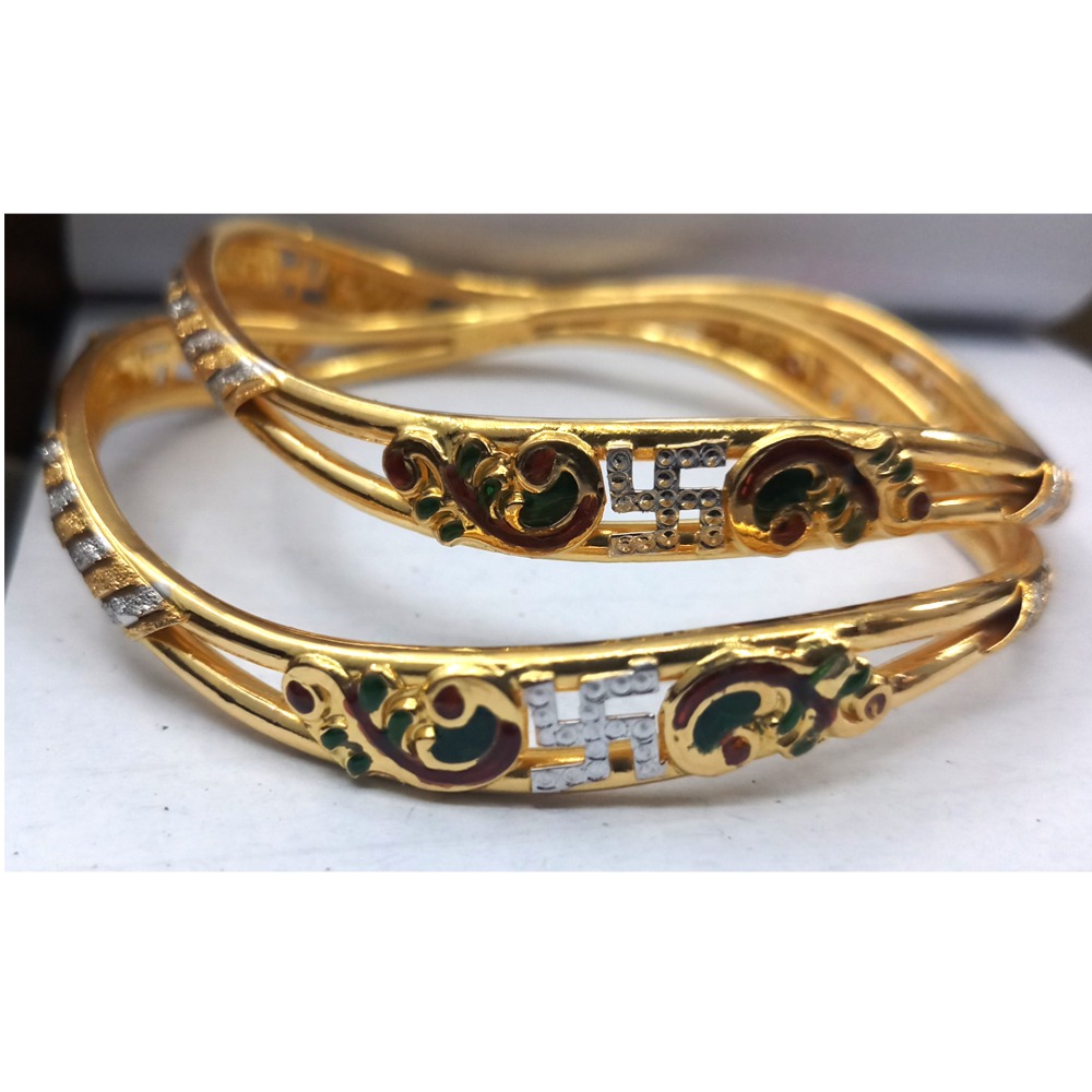 916 Gold Fancy Double Pipe Copper Kadali