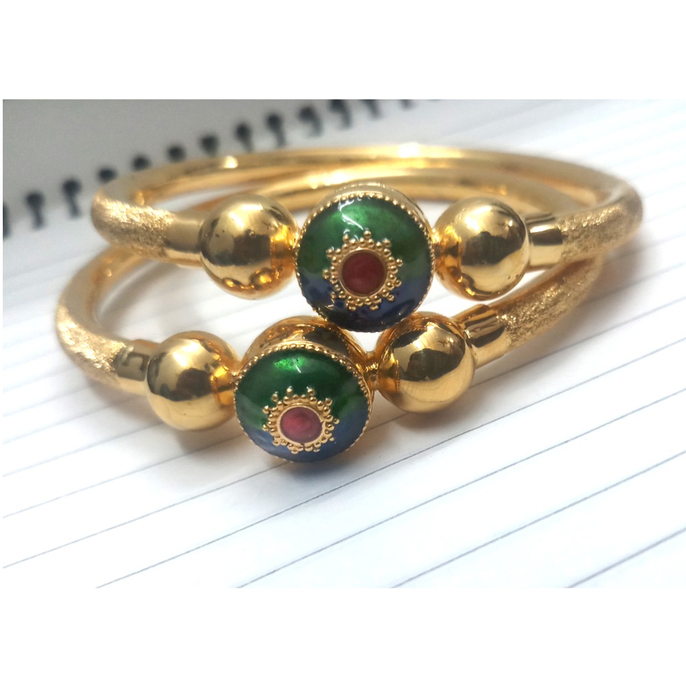22KT Gold Colorful Copper Kadali Bangle