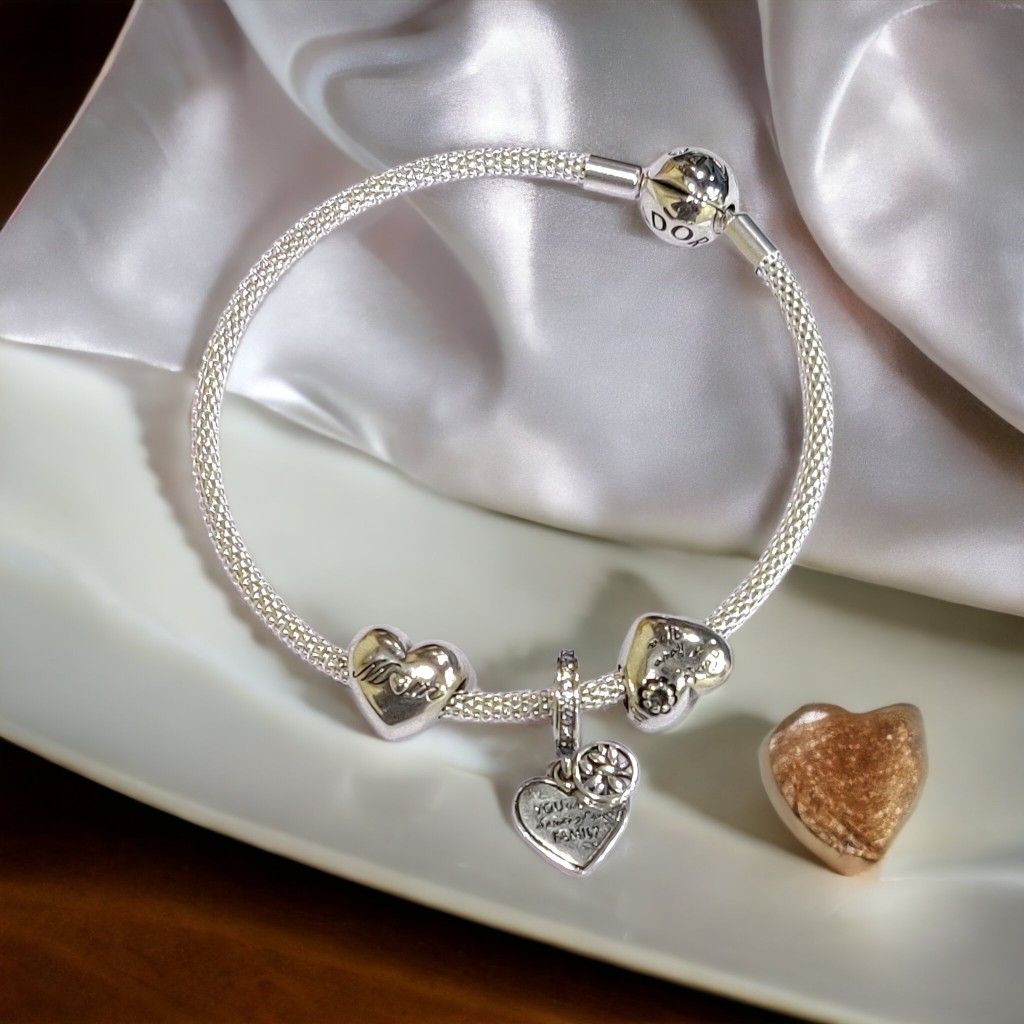 925 Sterling Silver Charms Bracelet