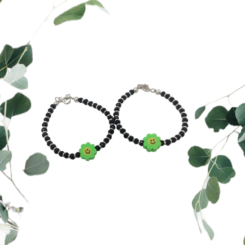 925 Silver Black Beads Najariya For Baby