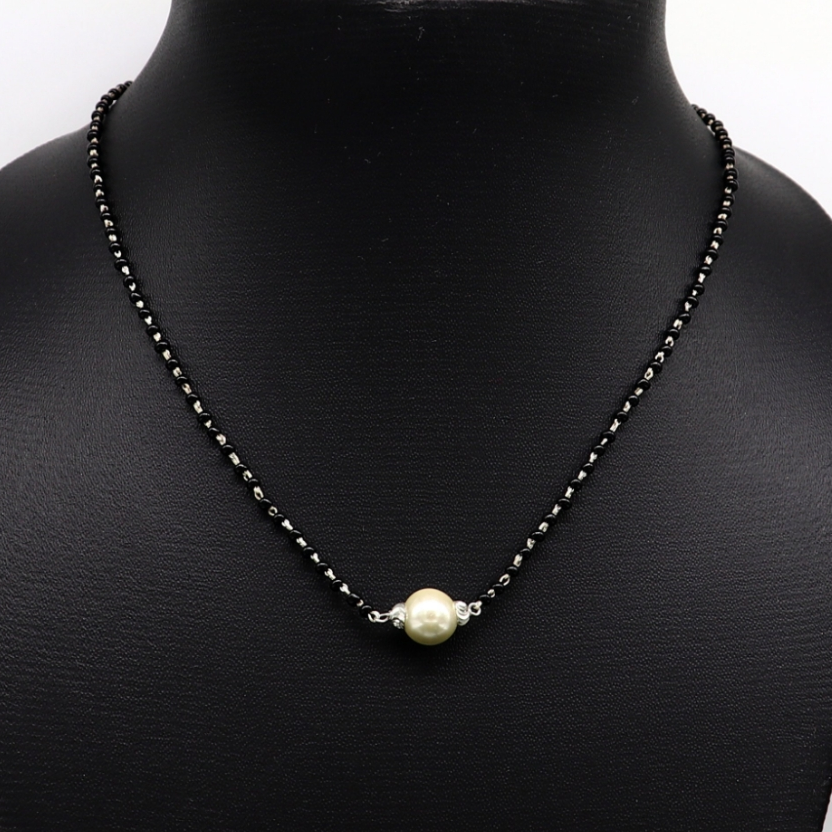 Pure 925 Silver Designer Pearl Mangalsutra