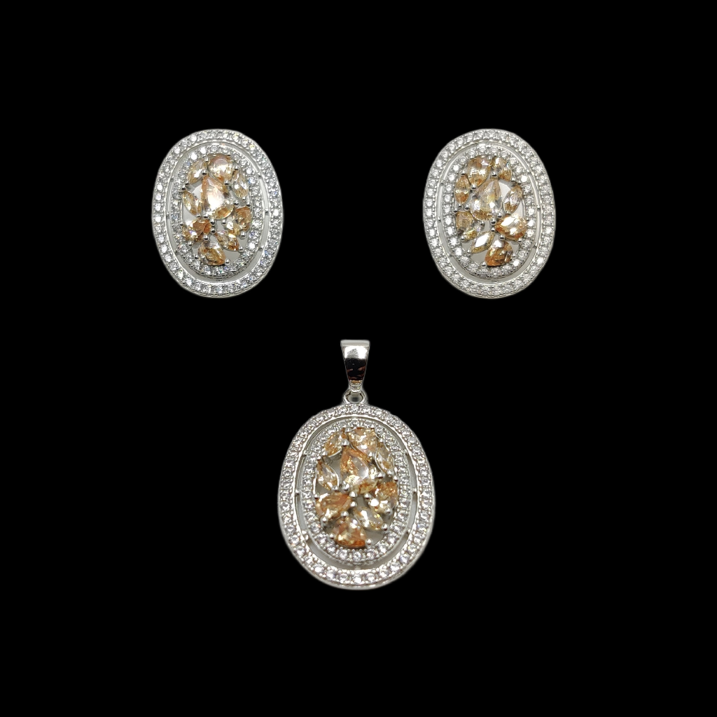 925 Pure Sterling Silver Designer Pendant Set