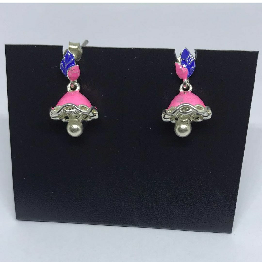 925 silver enamel zumki earrings