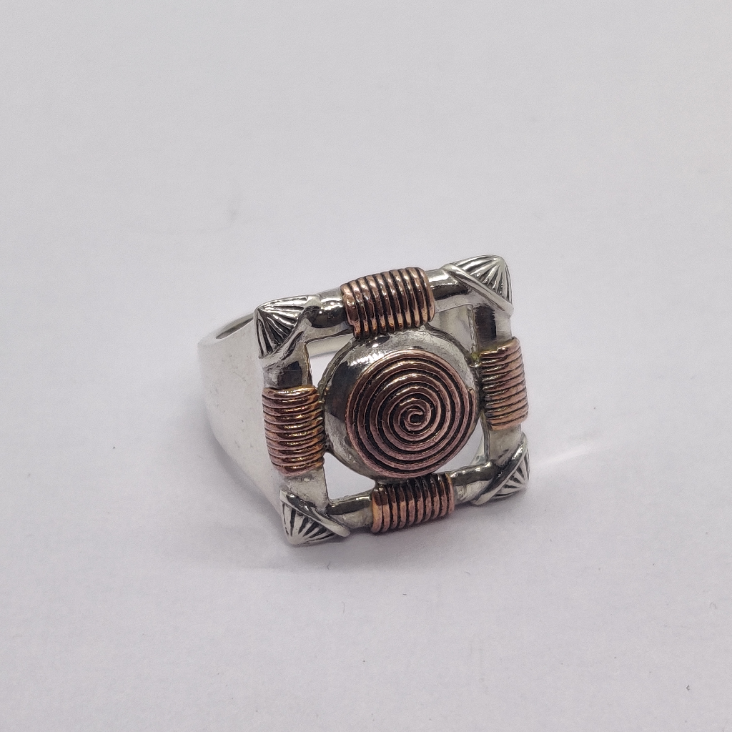 925 sterling silver copper coating design ring