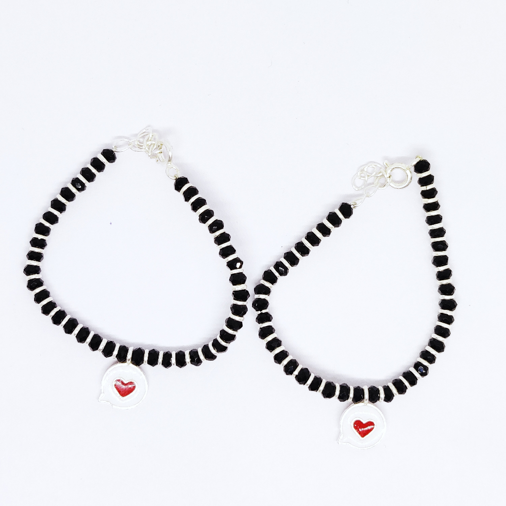 925 silver red heart baby  najariya bracelet