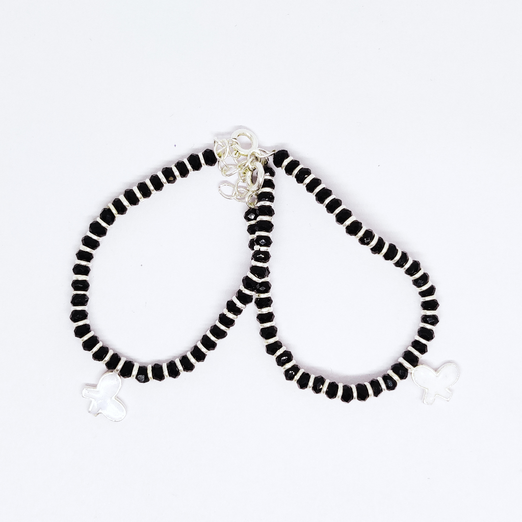 925 silver Black Beads Baby  Najariya Bracelet