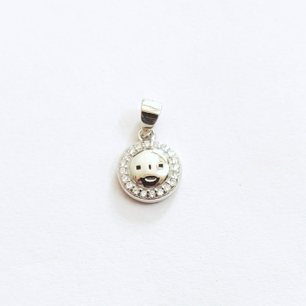 92.5 sterling silver smiley pendant