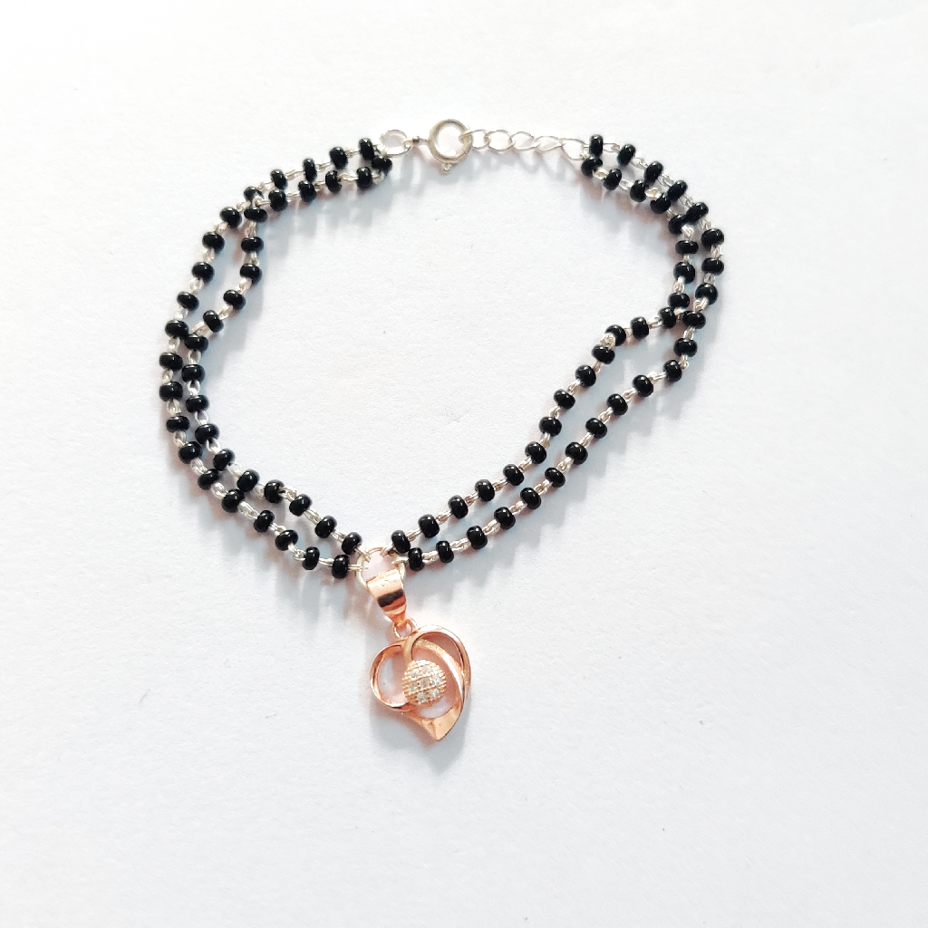 Silver Mangalsutra Bracelet with Charms