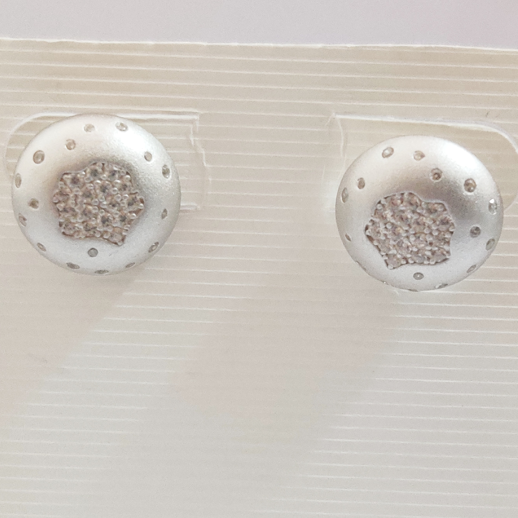 92.5 sterling silver round shape earrings