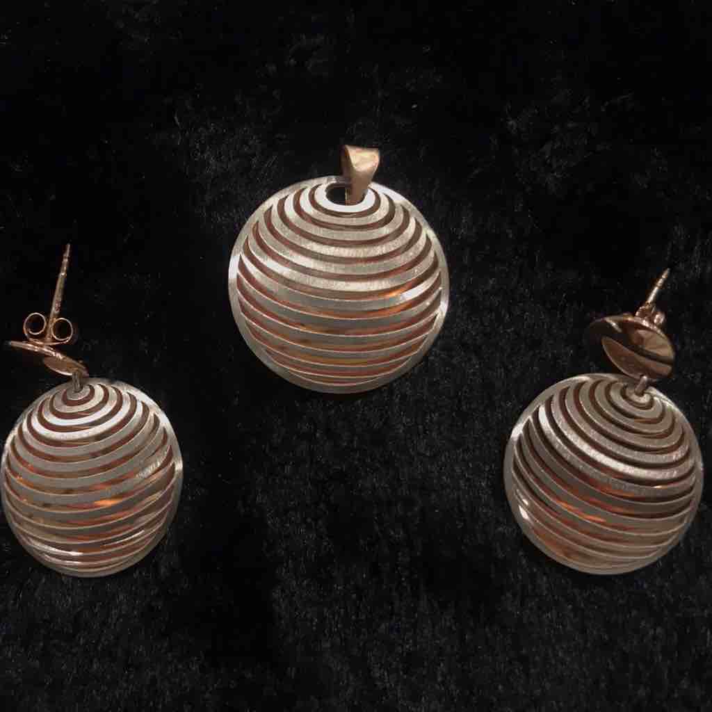 Italian 925 sterling silver pendant set