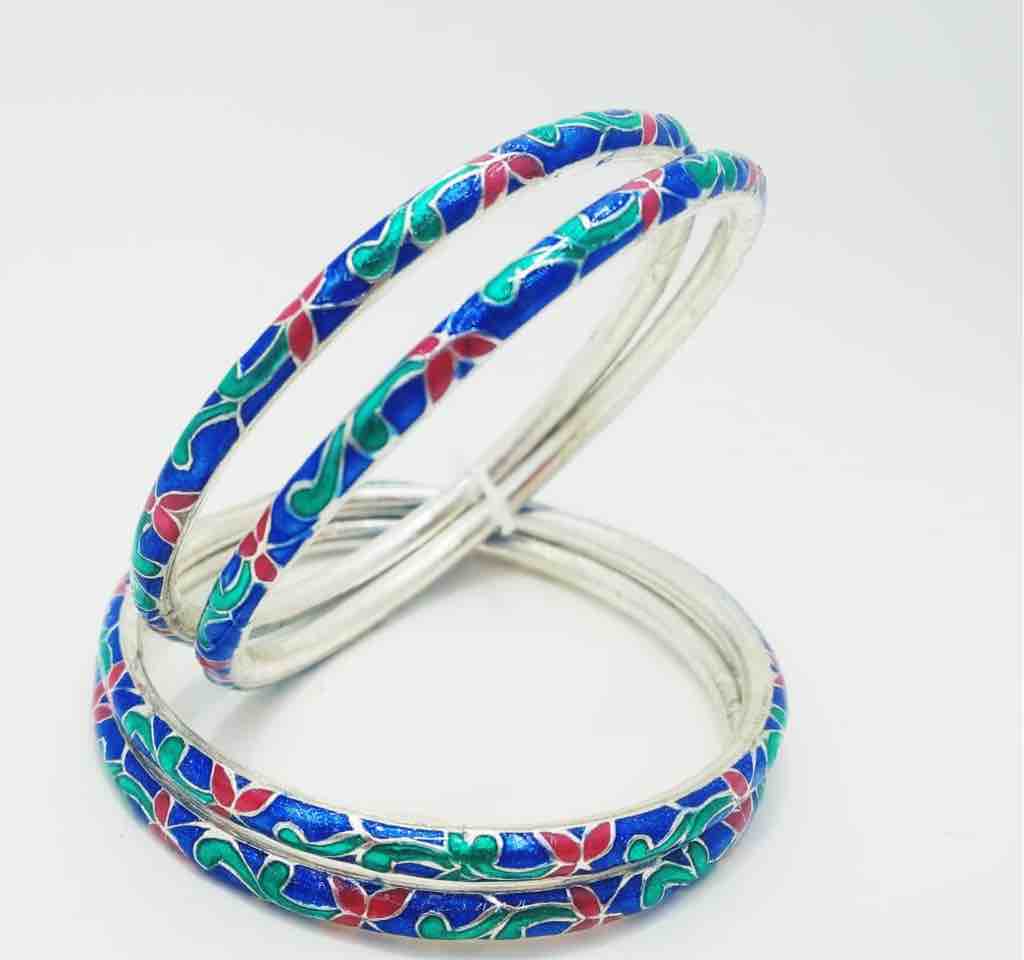 925 sterling silver enamel bangles