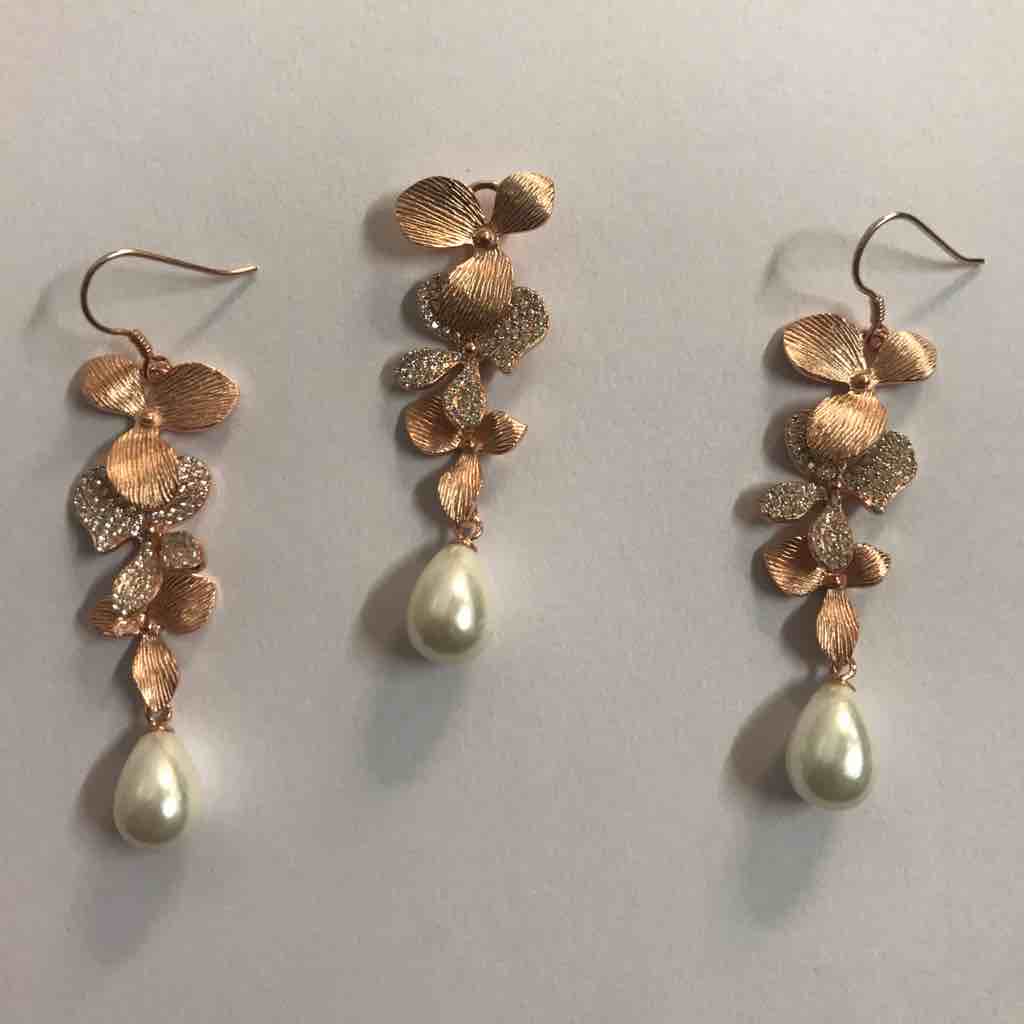 pearl drop pendant set
