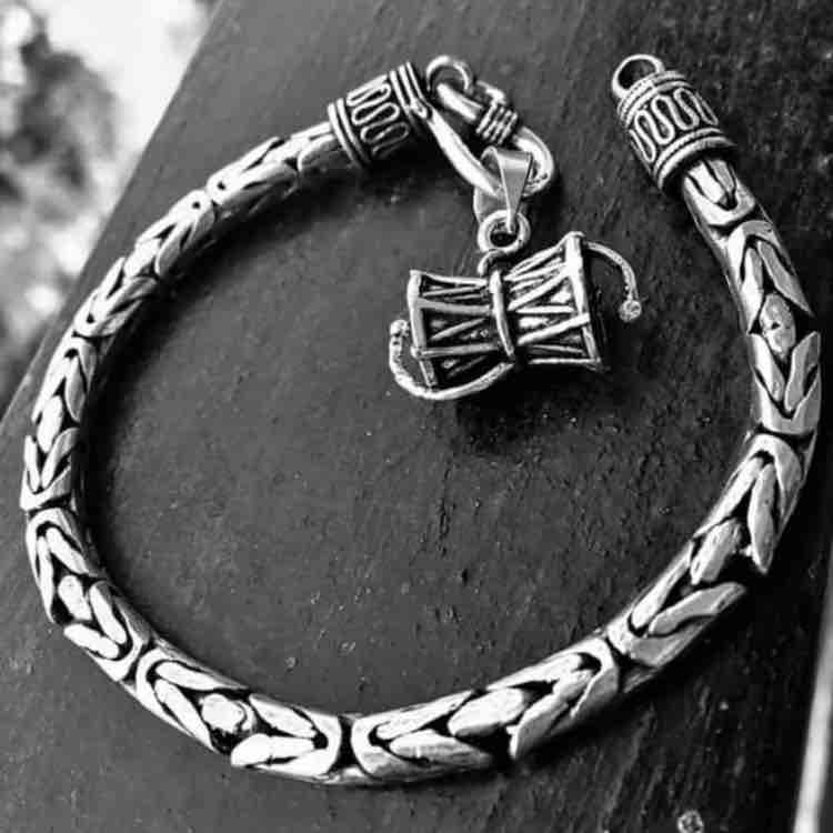 925 sterling silver Bholo Nath Damroo Bracelet