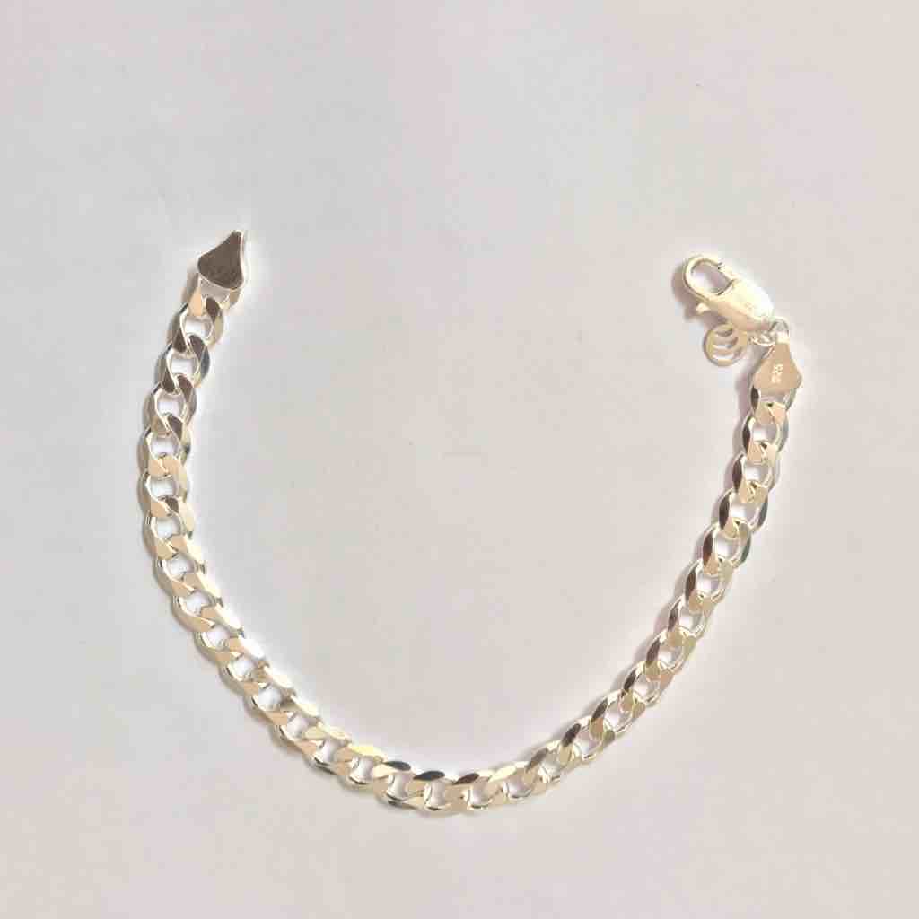 925 sterling silver curb bracelet