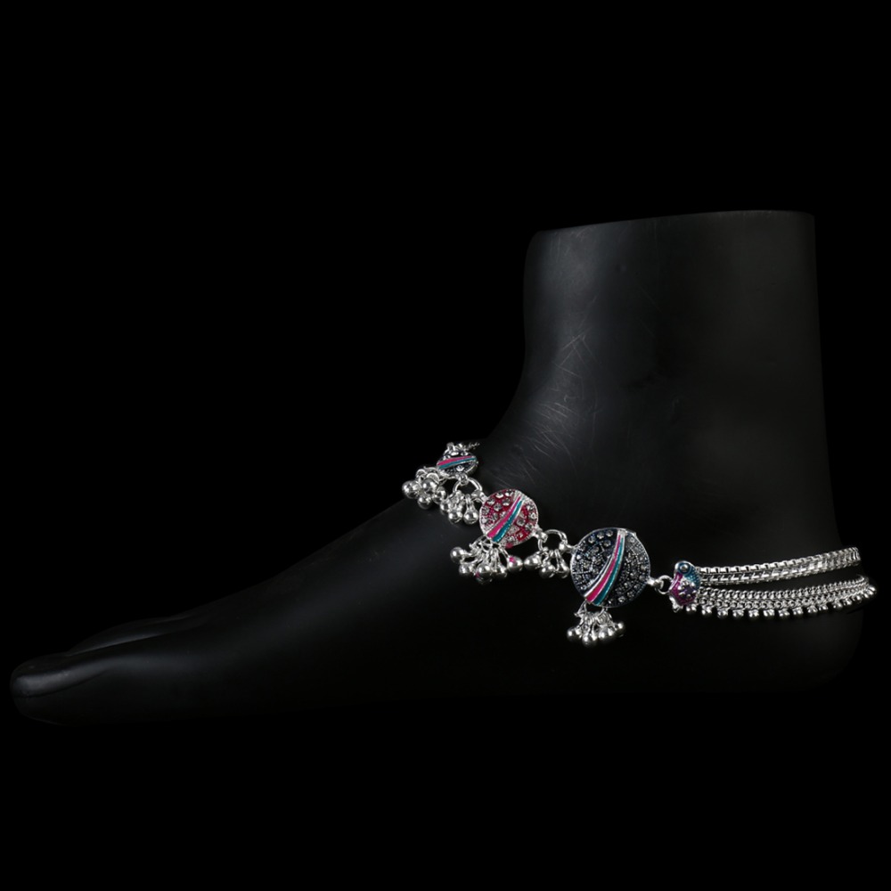 Colorful Silver Brooch Payal
