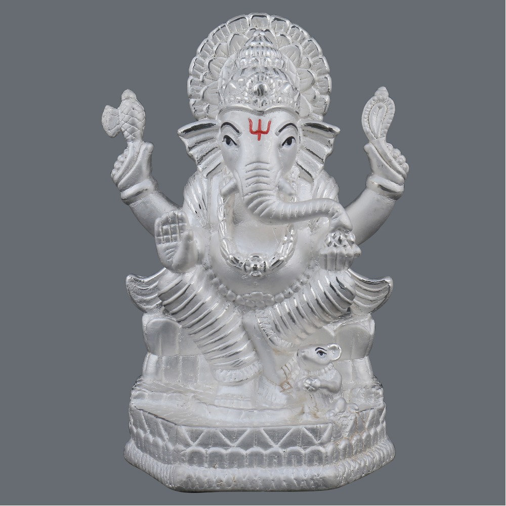 999 Silver Ganesha Idol (Hollow)