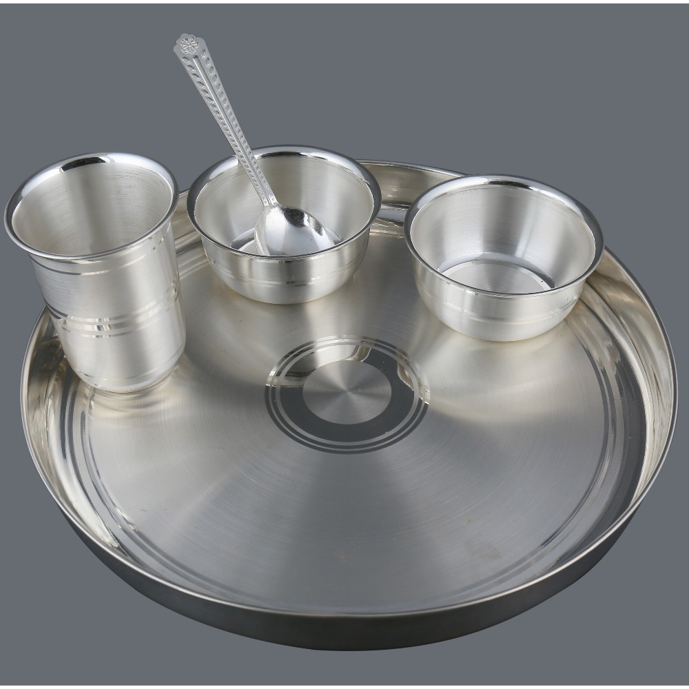 Silver Plate, Bowl & Glass Set