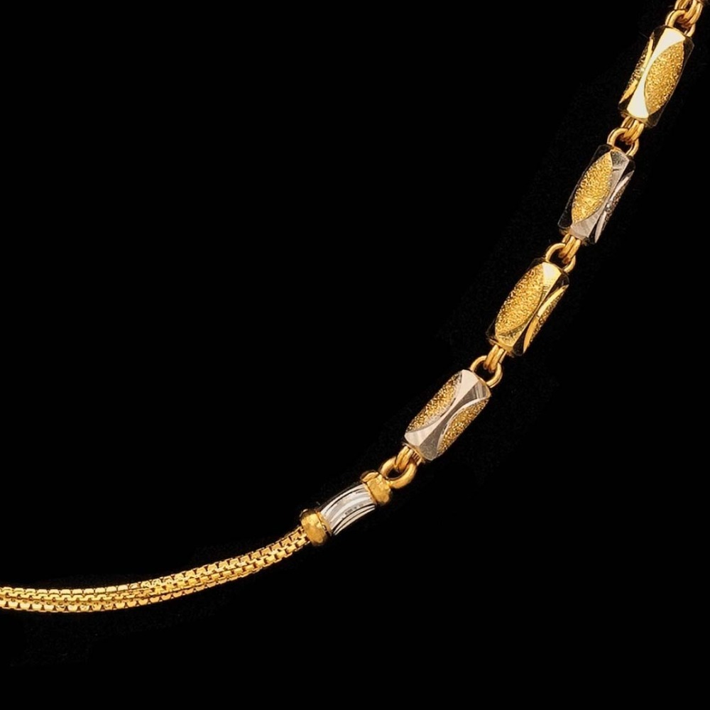 22 Kt Yellow Gold Necklace Curb Unisex Vintage Chain 22 Gram