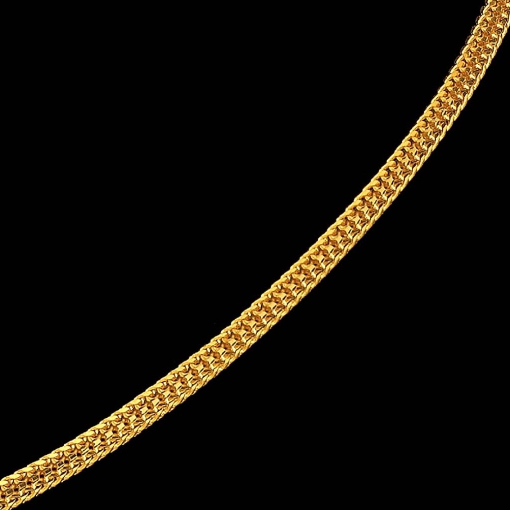 22 Kt Yellow Gold Hallmark Designer Curb Cuban Necklace Chain 15 Gram
