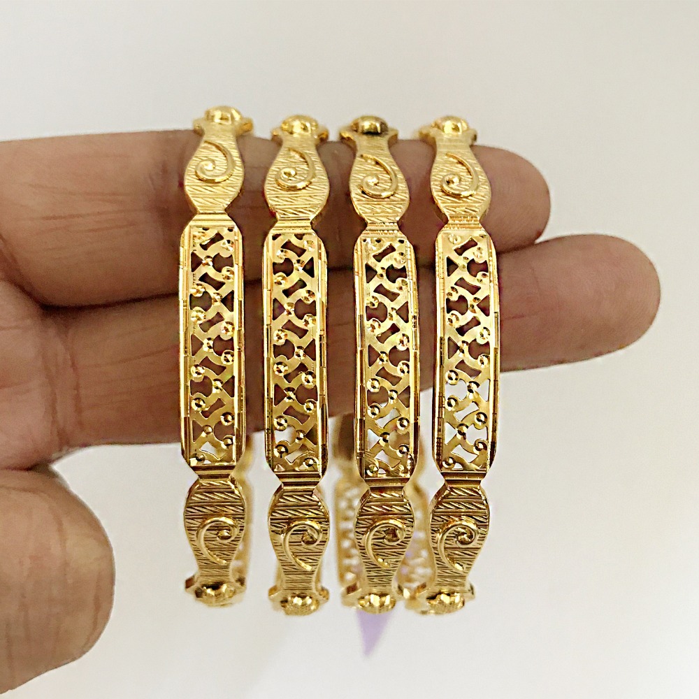 22 kt solid yellow gold slip-on women bracelet bangle 44.400 grams