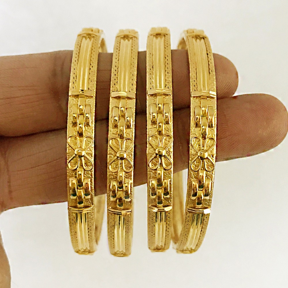 22kt yellow gold slip-on women's bracelet bangle 45.930 grams