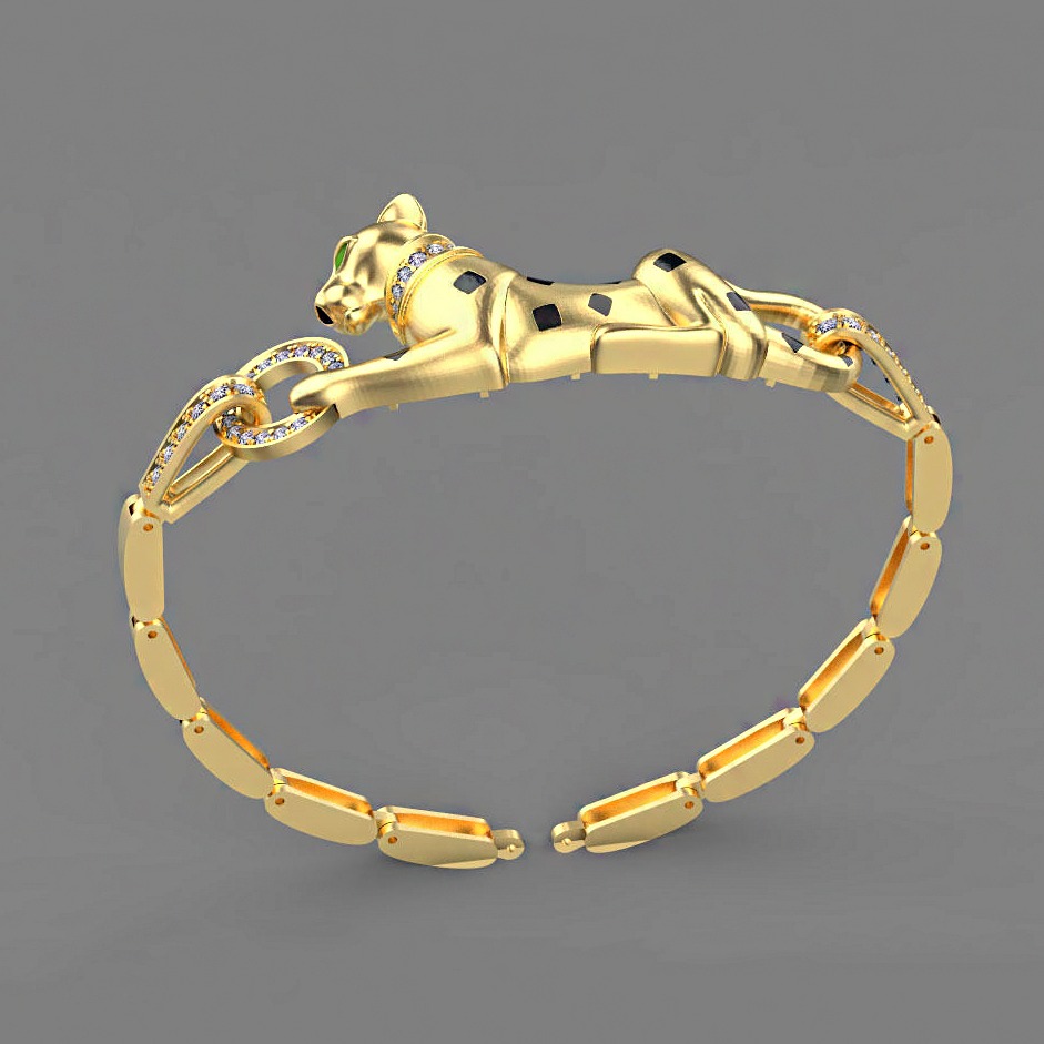 18 kt real solid genuine yellow gold dog link men's bracelet 55 gms