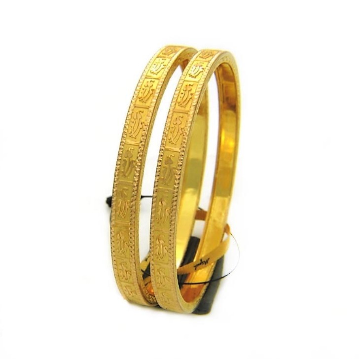 Handmade slip-on 22 kt yellow gold bracelet bangles 35.750 grams