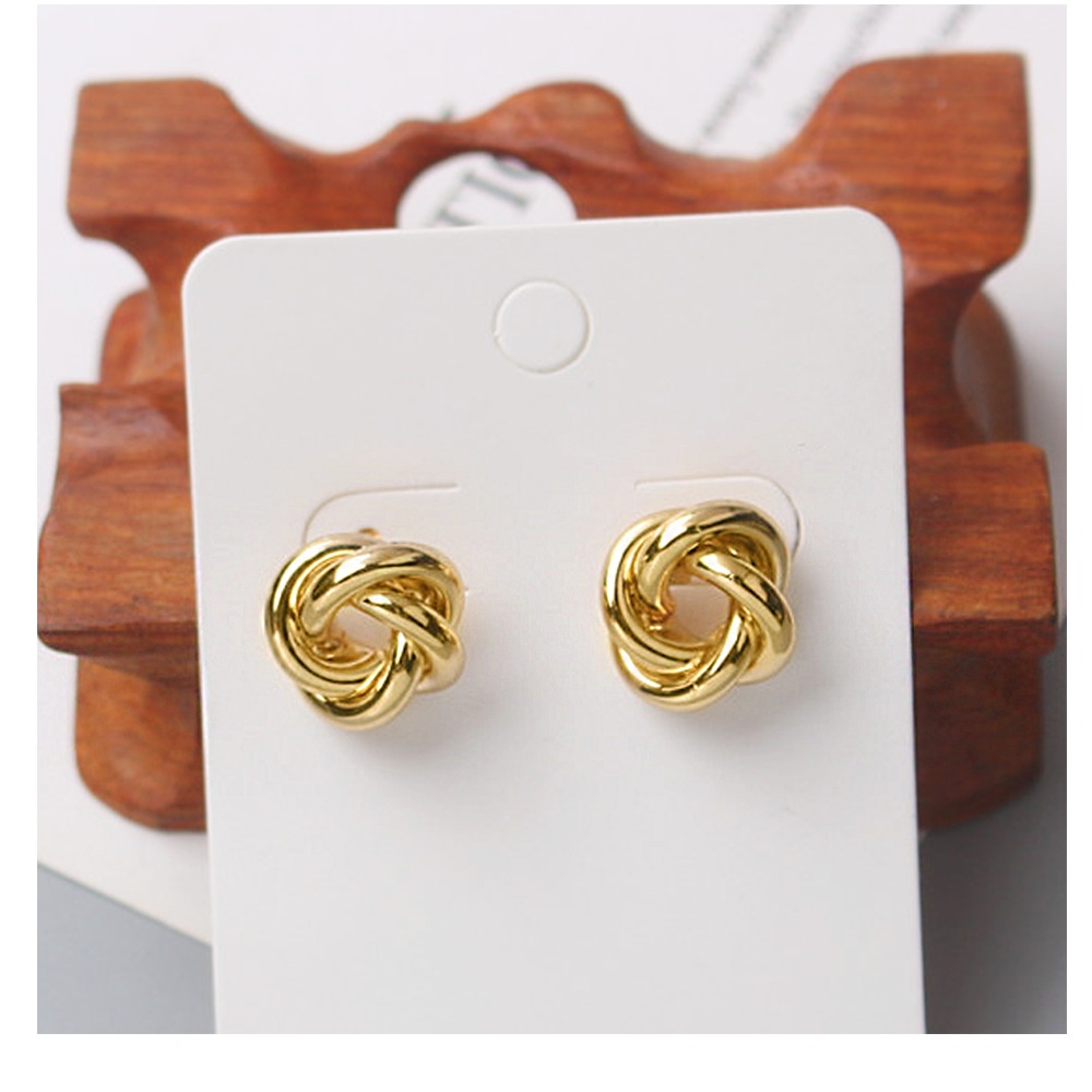 REAL GOLD 18 Kt Hallmark Yellow Gold Screw Back Women'S Stud Earrings 8 Grams