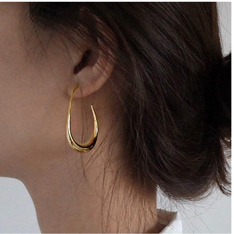 22 Kt Hallmark Real Solid Yellow Gold Dangle Drop Huggie Hoop Earrings