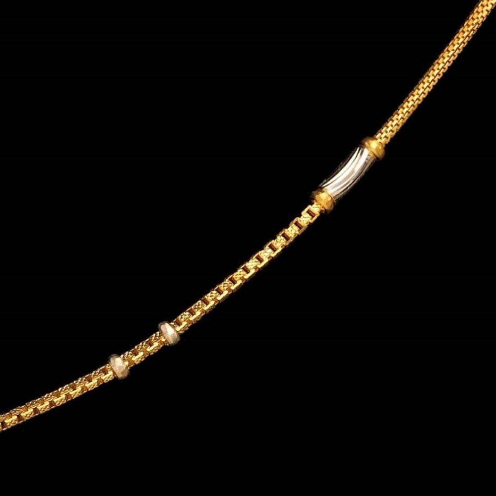22 Kt Hallmark Real Solid Yellow Gold Necklace Curb Vintage Iced Chain 14 Grams