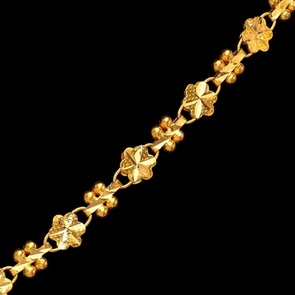 22Kt Hallmark Real Solid Yellow Gold Iced Out Dubai Long Necklace Chain 22 Gram