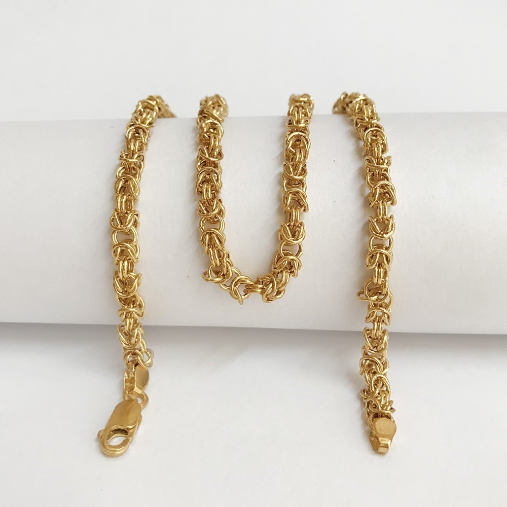 18 Kt Hallmark Real Solid Yellow Gold Curb Cuban Necklace Men'S Chain 13.360 Gms