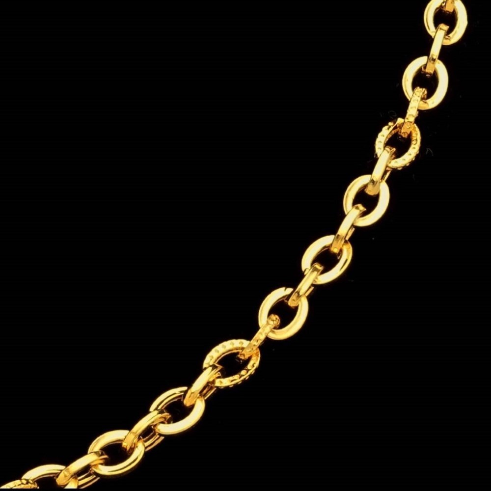 22Kt Real Solid Yellow Gold Hallmark Necklace Curb Link Vintage Chain 23 Grams