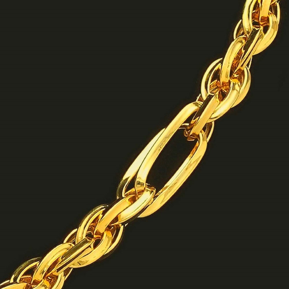 22Kt Real Solid Yellow Gold Hallmark Necklace Curb Italy Link Chain 24 Grams