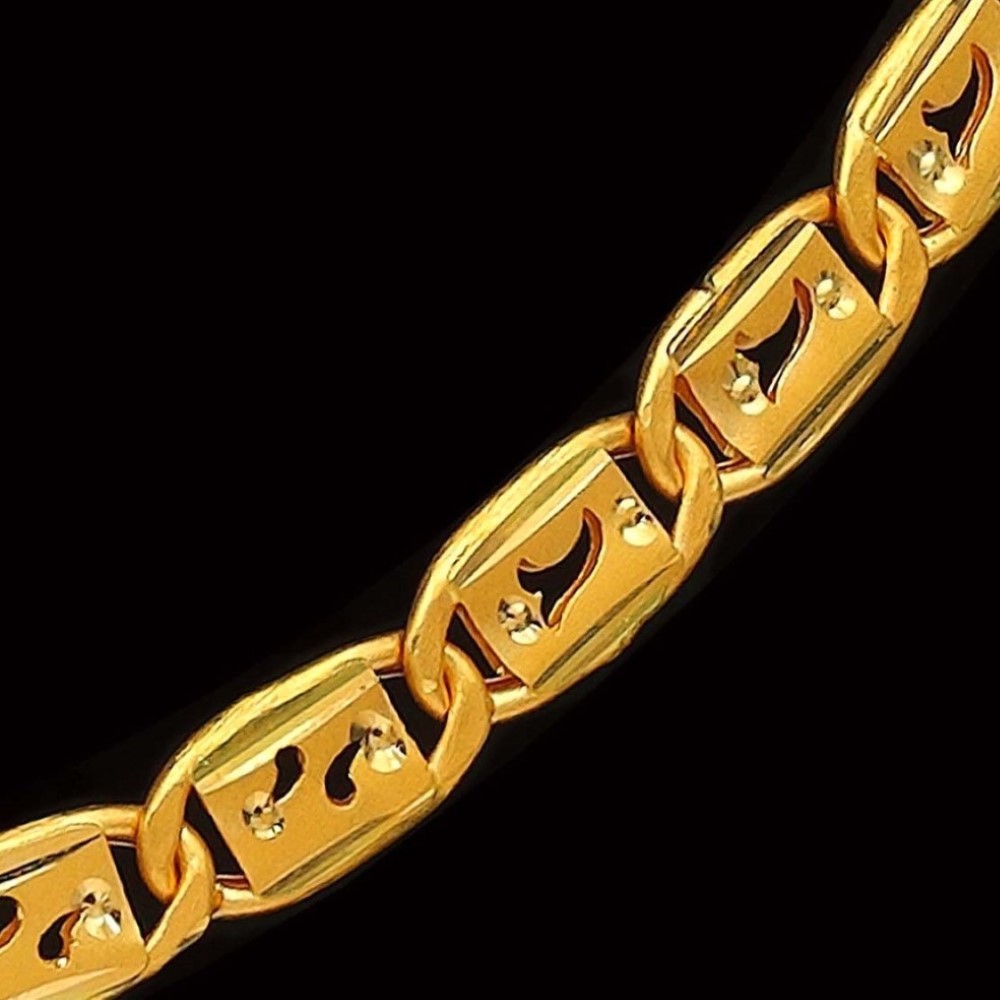 22Kt Hallmark Real Solid Yellow Gold Necklace Curb Luxury Link Chain 56 Grams