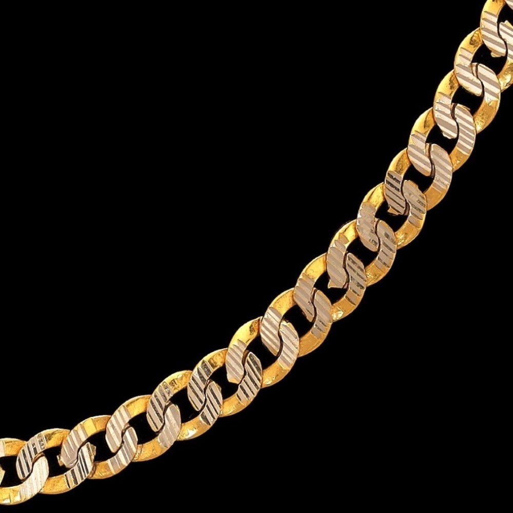 22Kt Hallmark Real Solid Yellow Gold Necklace Hip Hop Link Men'S Heavy Chain 40g