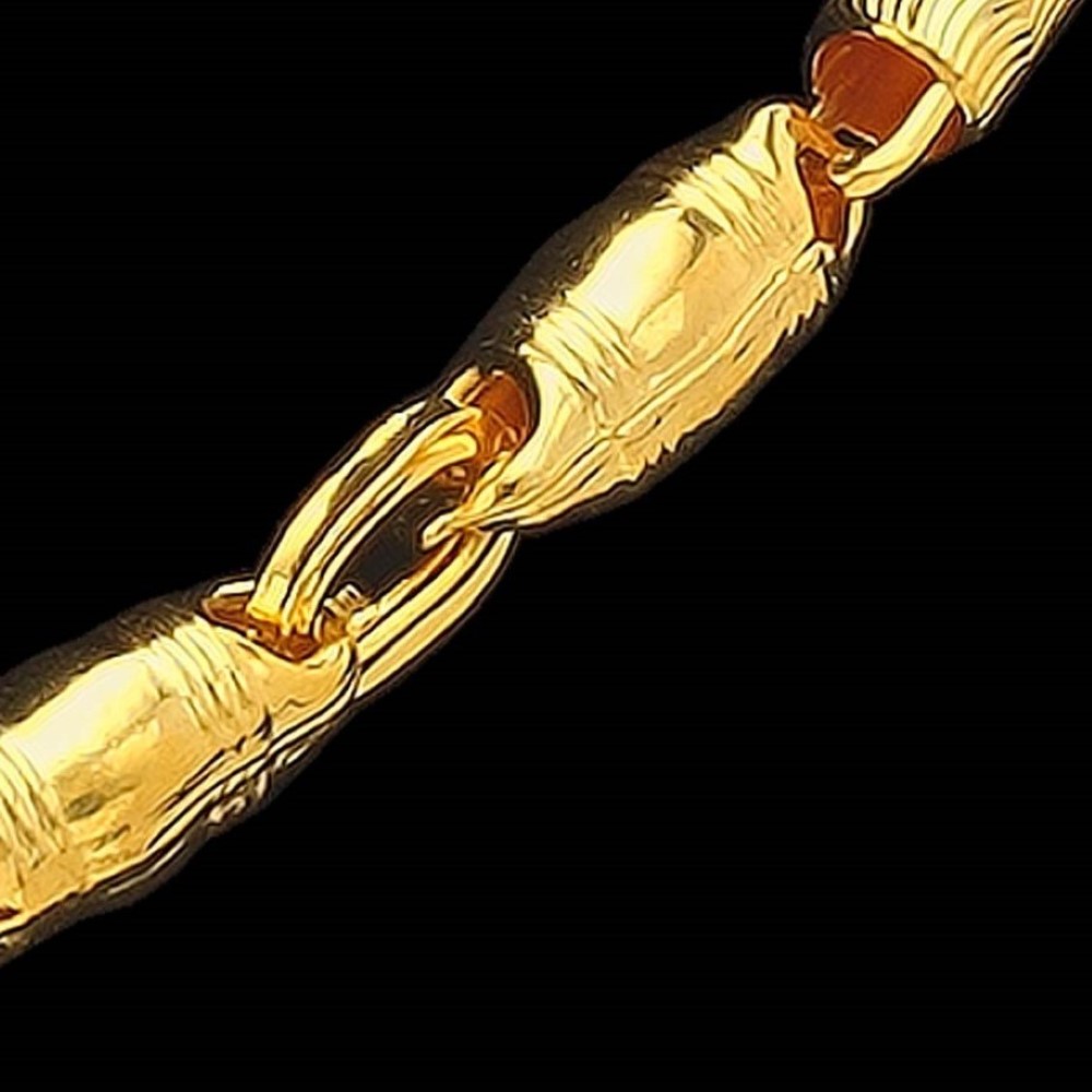 22Kt Hallmark Real Solid Yellow Gold Necklace Curb Dubai Link Chain 26 Grams
