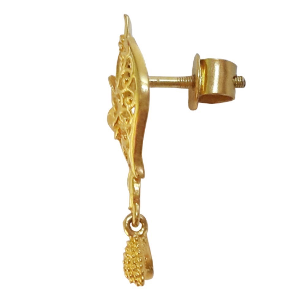 22 Kt Solid Yellow Gold Wedding Fine Jewelry Women Necklace Set Pendant Earrings