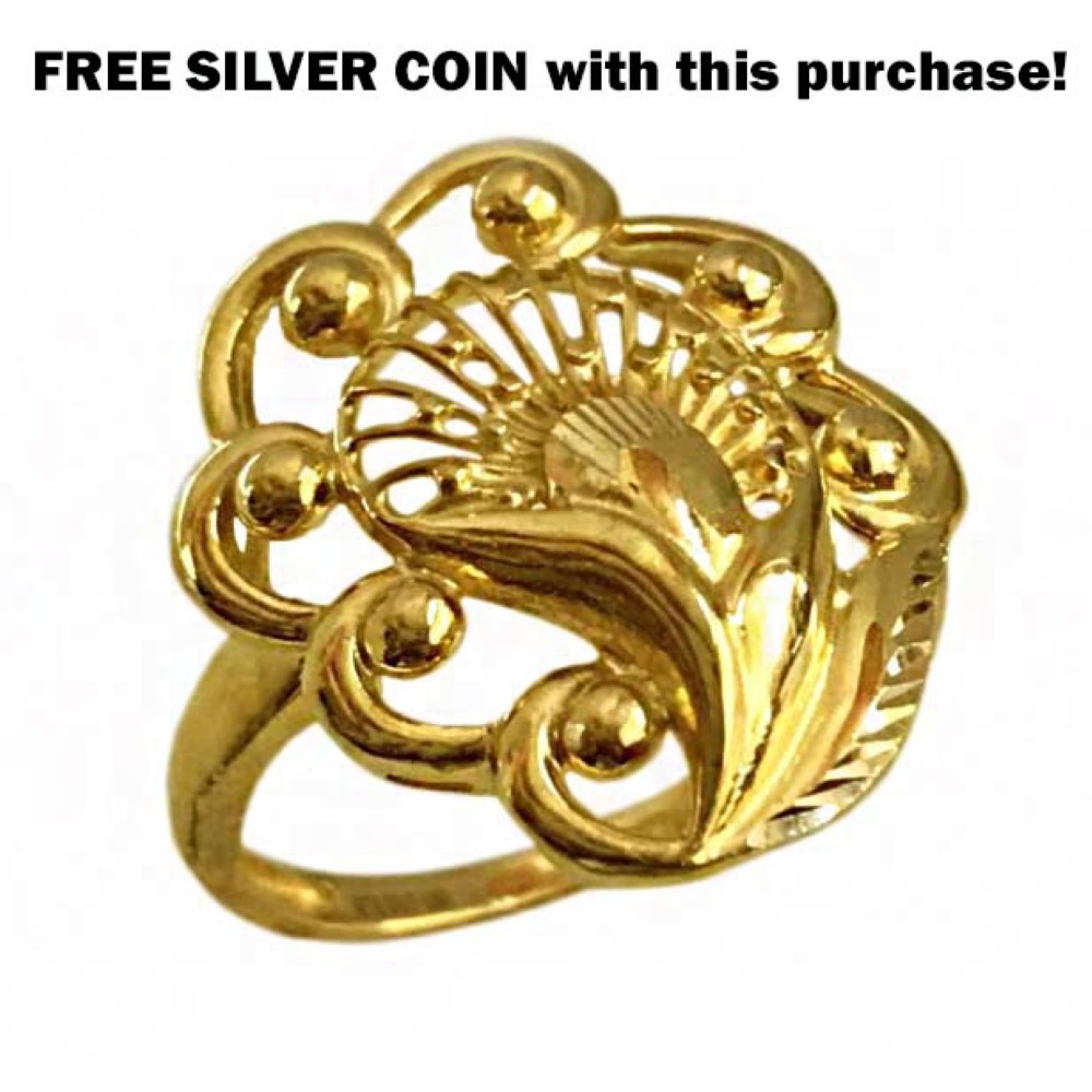 22 Kt Yellow Gold Ring Engagement Women'S Ring 5.430 Gms Size  6-9