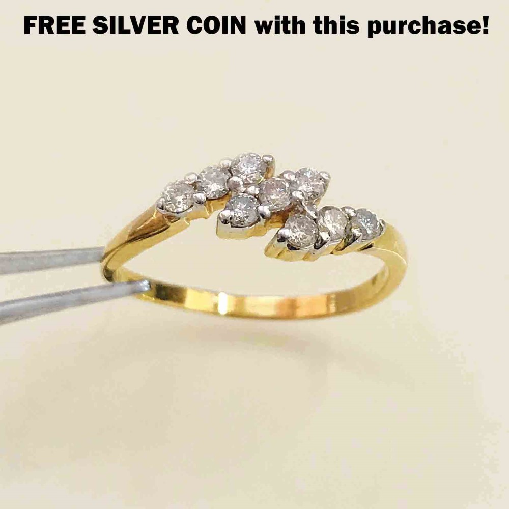 0.34 Ct White Round Cut SI Diamonds 18 Kt Real Solid Yellow Gold Engagement Ring