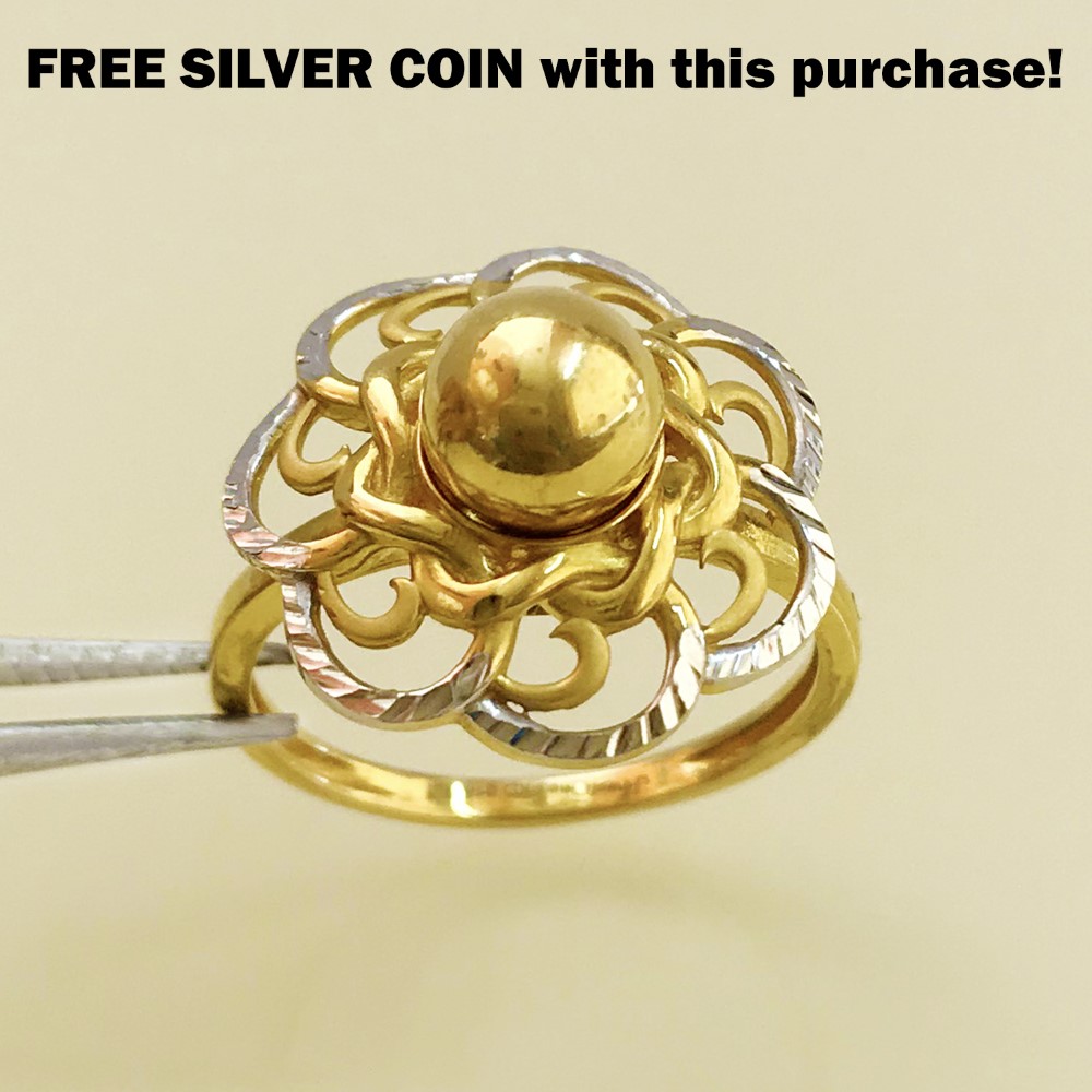 22 Kt   Yellow Gold Engagement Wedding Women'S Finger Ring 4.450 Grams