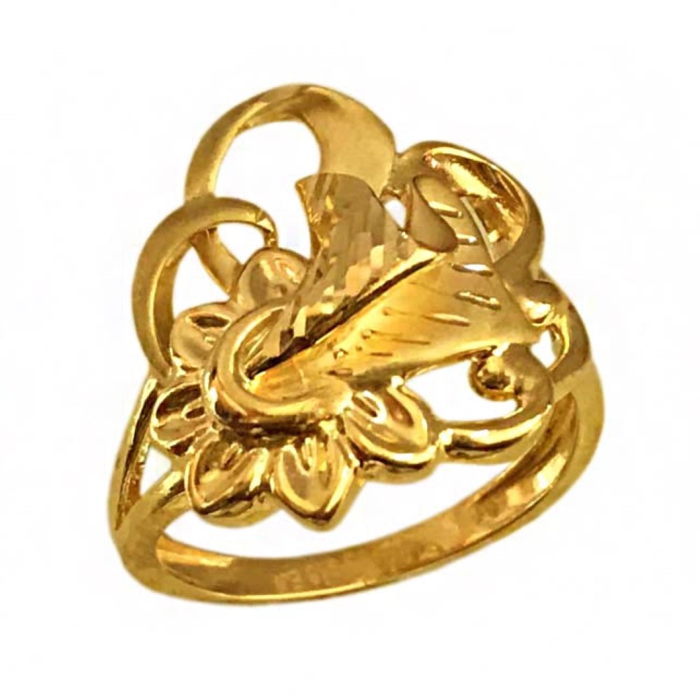 22 Kt   Yellow Gold Engagement Wedding Women'S Finger Ring 5 Grams