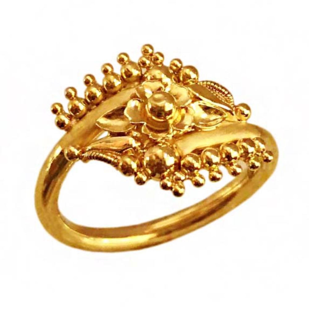 22 Kt   Yellow Gold Engagement Women'S Finger Ring 5 Grams Size 6-9