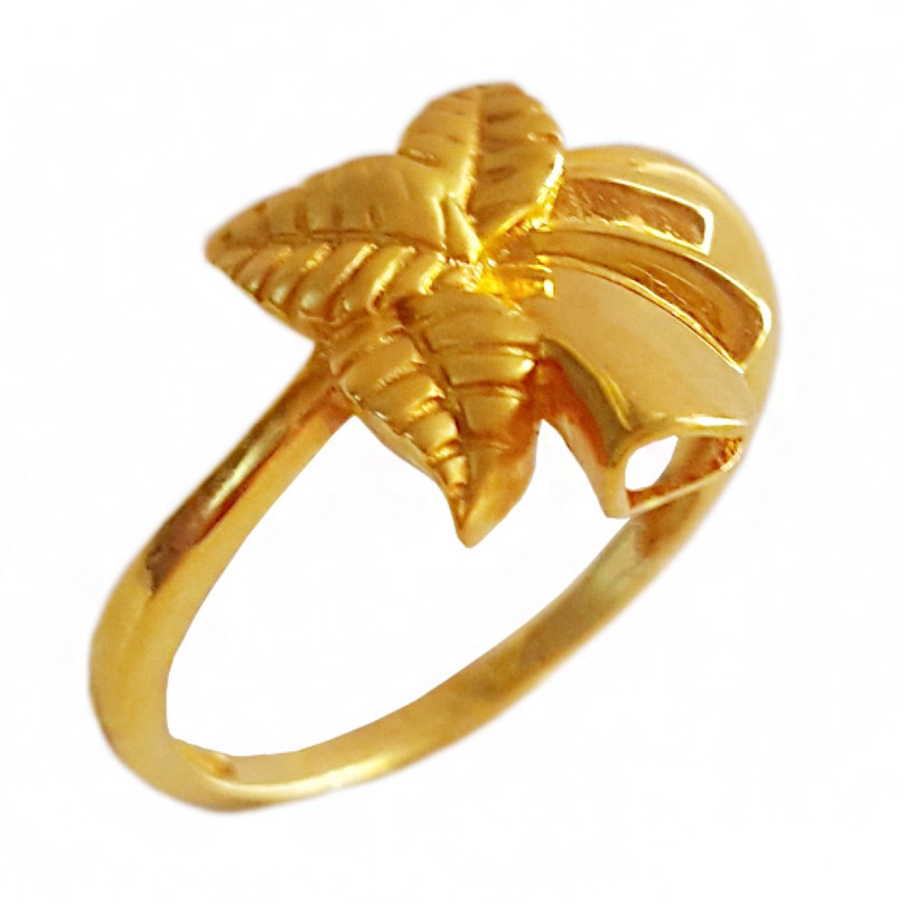 22 Kt Yellow Gold Ring Engagement Women'S Ring 4.840 Gms Size  6-9