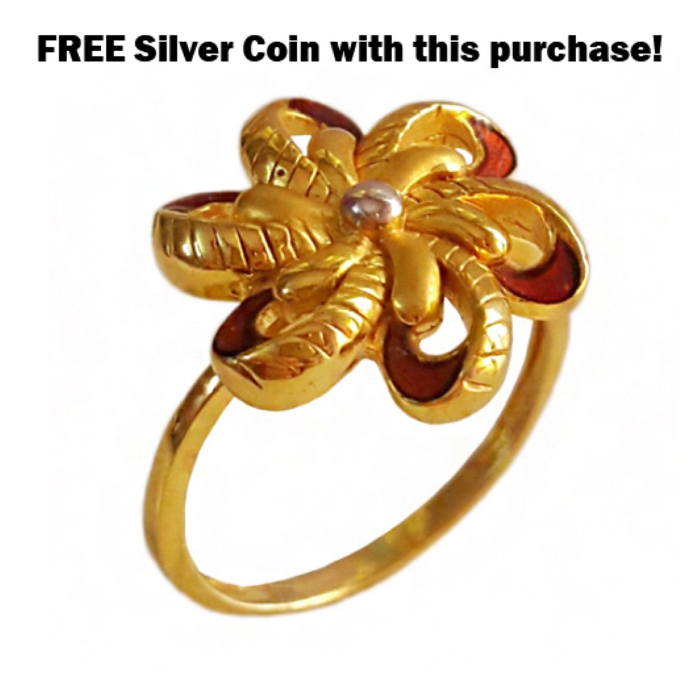 18 Kt   Yellow Gold Bridal Engagement Women's Ring Wedding Size 6-9