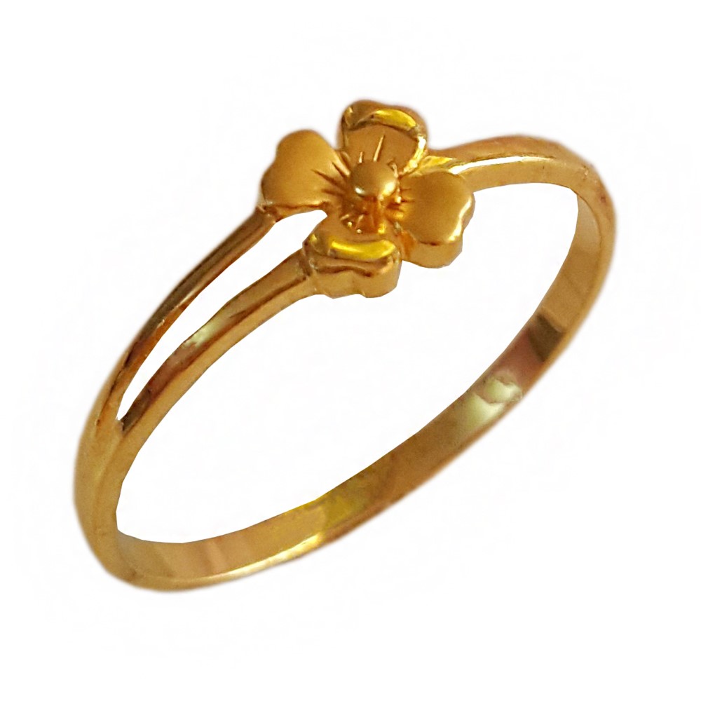 22 Kt   Yellow Gold Engagement Wedding Women'S Finger Ring 4.300 Grams